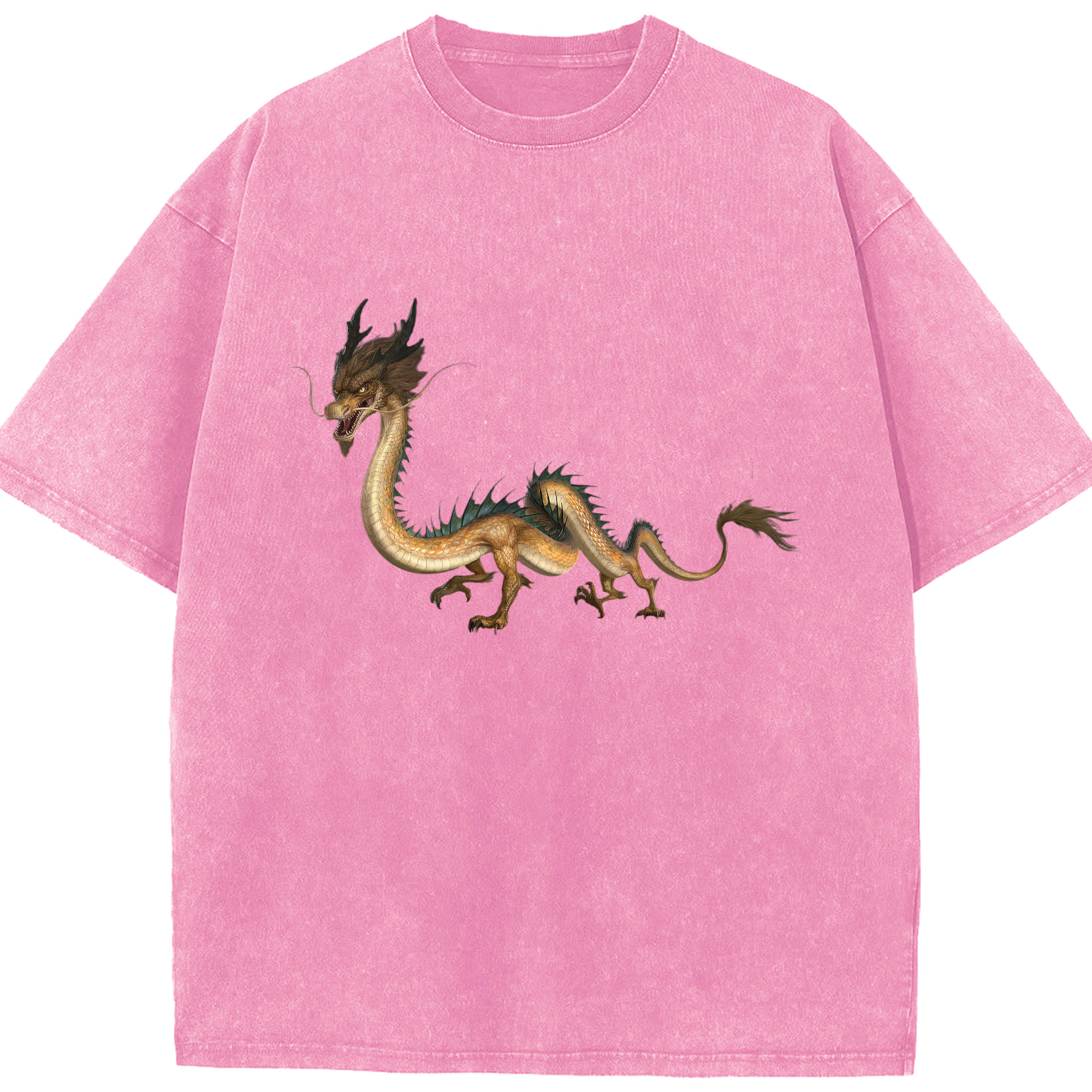（画像用） Ne Zha 2 ナタ 魔童の大暴れ 綿100% ヴィンテージ風 半袖Tシャツ（フロントプリント）